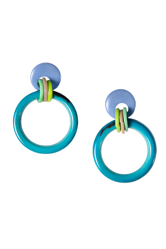 Taqua by Soraya Cedeno Freya Earrings in Turquoise Combo Style 1E2106-TQ-COMBO