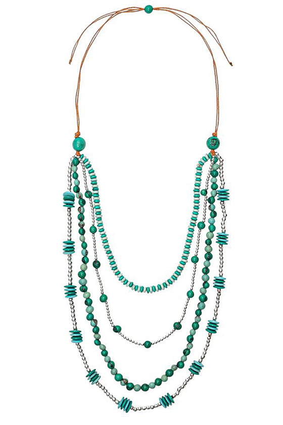 Taqua by Soraya Cedeno Havana Necklace in Mint Combo LC3053-MT-COMBO