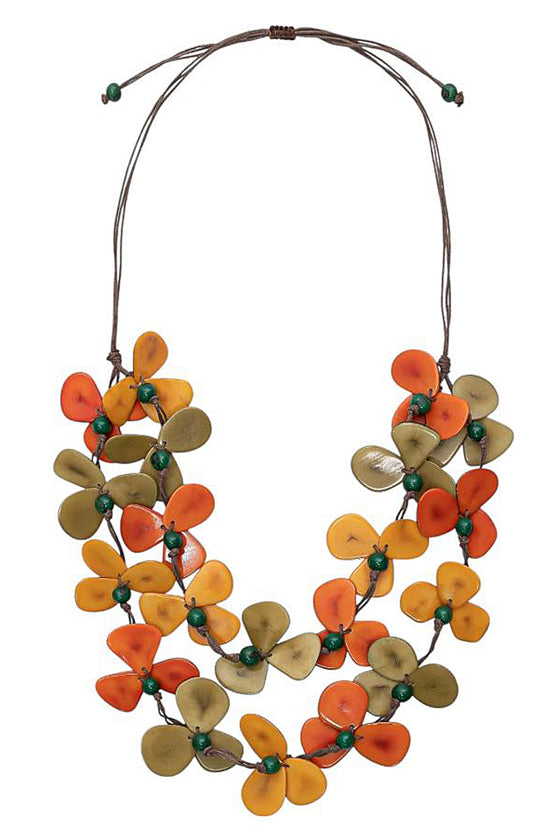 Taqua by Soraya Cedeno Josephina Necklace in Olive Combo LC3063-OLI-COMBO