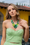 Taqua by Soraya Cedeno Lexie Necklace in Esmerald Combo Style SC1731-ES-COMBO