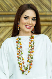  Taqua by Soraya Cedeno Soleil Necklace in Olive Combo LC3057-OLI-COMBO