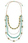 Taqua by Soraya Cedeno Sunny Necklace in Mint Combo LC3058-MT-COMBO