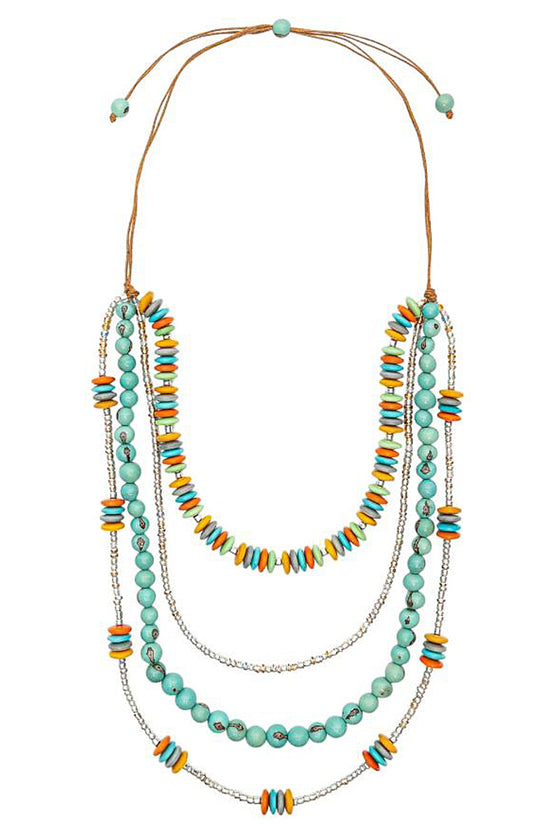 Taqua by Soraya Cedeno Sunny Necklace in Mint Combo LC3058-MT-COMBO
