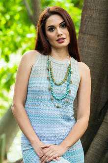  Taqua by Soraya Cedeno Sunny Necklace in Mint Combo LC3058-MT-COMBO