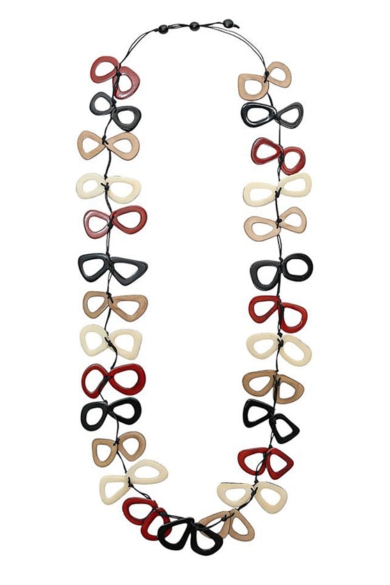 Taqua by Soraya Cedeno Tullia Necklace in Burgundy Combo LC3059-BUR-COMBO