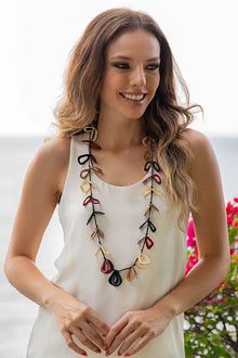  Taqua by Soraya Cedeno Tullia Necklace in Burgundy Combo LC3059-BUR-COMBO