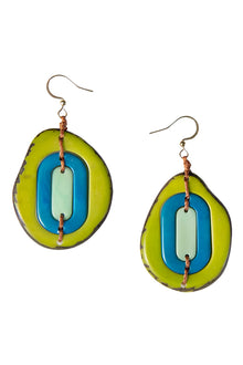  Taqua by Soraya Cedeno Yoli Earring in Lime Turquoise Style 1E1648-LI-TQ