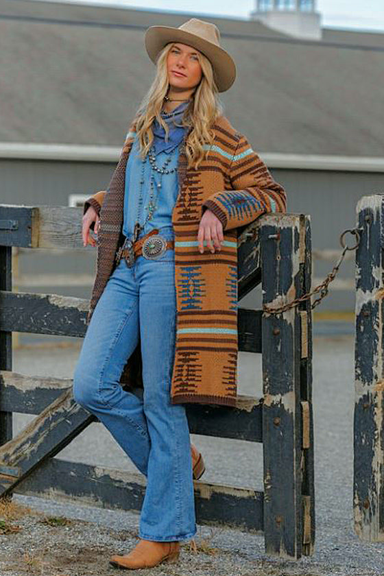 Tasha Polizzi Barn Cardigan in Multi 401705