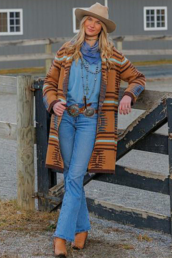 Tasha Polizzi Barn Cardigan in Multi 401705