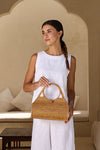 The Winding Road Ata Vine Handwoven Roll Handbag