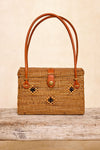 The Winding Road Ata Vine Rattan Box Handbag With Diamond Pattern