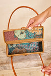 The Winding Road Ata Vine Rattan Box Handbag With Diamond Pattern
