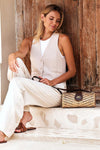 The Winding Road Convertable Clutch with Removeable Leather Strap
