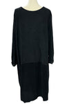 Transparente Corduroy Big Pocket Dress in Black