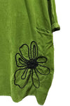 Transparente Corduroy Sunflower Dress in Kiwi