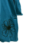 Transparente Corduroy Sunflower Dress in Teal