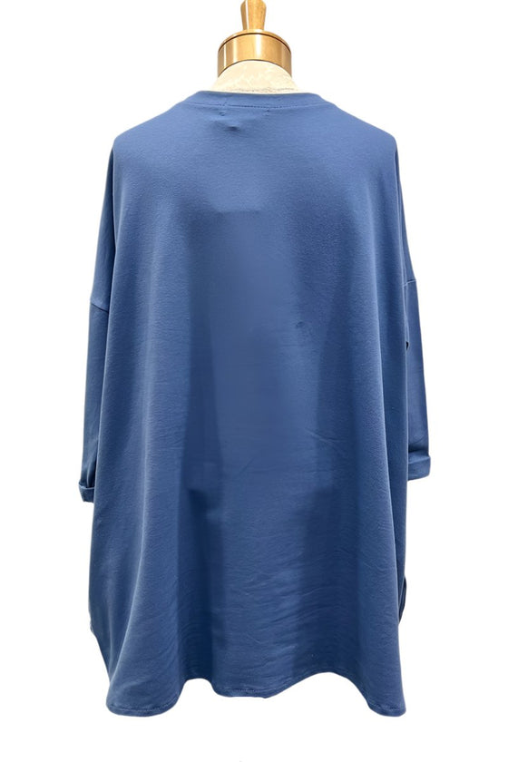 Transparente Dice Pullover in Blue Style CD91206