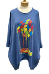 Transparente Dice Pullover in Blue Style CD91206