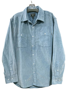  True Grit Cozy Cut Corduroy Long Sleeve 2 Pocket Work Shirt in Vintage Indigo