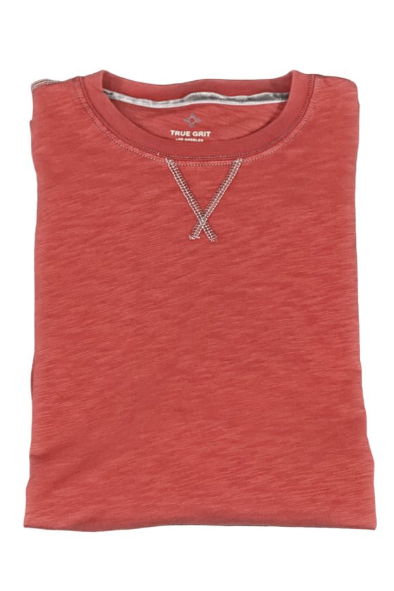 True Grit Heritage Slub Long Sleeve Crew in Brick