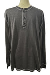 True Grit Heritage Slub Long Sleeve Henley in Carbon