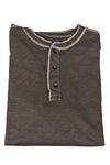 True Grit Heritage Slub Long Sleeve Henley in Carbon