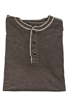  True Grit Heritage Slub Long Sleeve Henley in Carbon