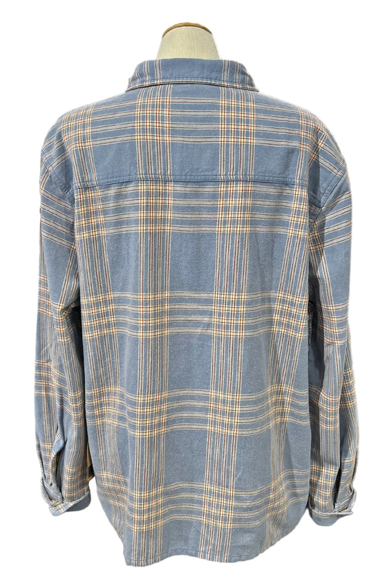 True Grit Lake Plaid Long Sleeve 2 Pocket Shirt