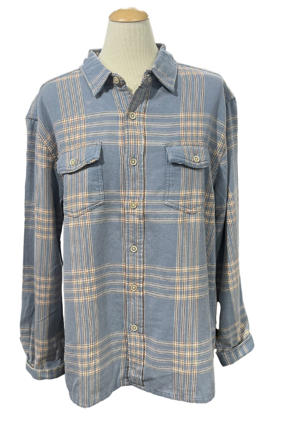 True Grit Lake Plaid Long Sleeve 2 Pocket Shirt