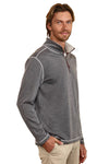 True Grit Sea Ranch Fleece 1/4 Zip Pullover in Charcoal