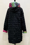 UBU Quilted Zip Front Reversible Parisian Jacket in Pieces and Black