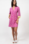 Uncle Frank By Ivy Jane Cat's Meow Dress in Magenta