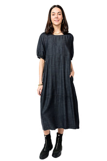  Uncle Frank By Ivy Jane Denim Tiered Dress in Black Style 72624