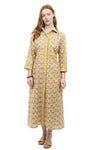 Uncle Frank By Ivy Jane Double Button Shirtdress in Gold Style 74629