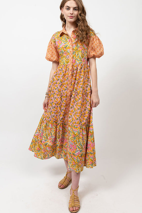 Uncle Frank By Ivy Jane Multitude of Prints Dress in Pink