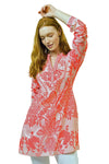 Uncle Frank By Ivy Jane Panel Print Tunic in Coral Style 350047