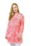 Uncle Frank By Ivy Jane Panel Print Tunic in Coral Style 350047