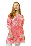 Uncle Frank By Ivy Jane Panel Print Tunic in Coral Style 350047