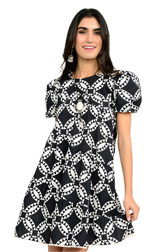 Uncle Frank By Ivy Jane Quality Pattern Black Swing Dress Style 72621