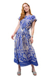 Uncle Frank By Ivy Jane Royal Palms Dress in Blue Style 75744