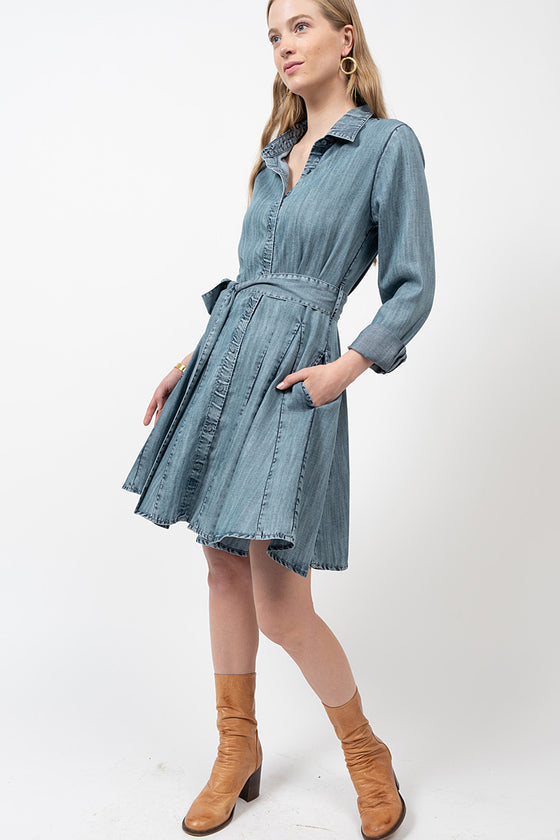 Uncle Frank By Ivy Jane Shirtdress With Swing Dress in Indigo
