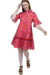 Uncle Frank By Ivy Jane Spotted Leopard Dress in Pink Style 74570