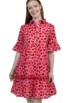 Uncle Frank By Ivy Jane Spotted Leopard Dress in Pink Style 74570