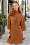 Uncle Frank By Ivy Jane Suede Swing Dress in Brown Style 73704