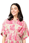 Uncle Frank By Ivy Jane Toile Tucked Dress in Pink Style 72650
