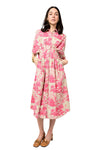 Uncle Frank By Ivy Jane Toile Tucked Dress in Pink Style 72650