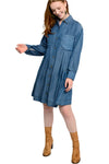 Uncle Frank By Ivy Jane Tuck and Release Dress in Indigo Style 73620