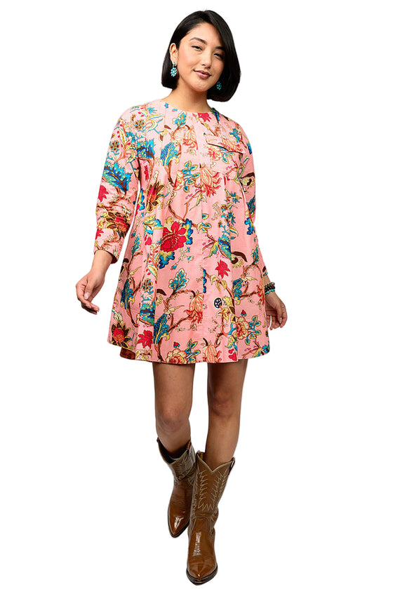 Uncle Frank By Ivy Jane Tuck and Swing Dress in Pink Style 73651