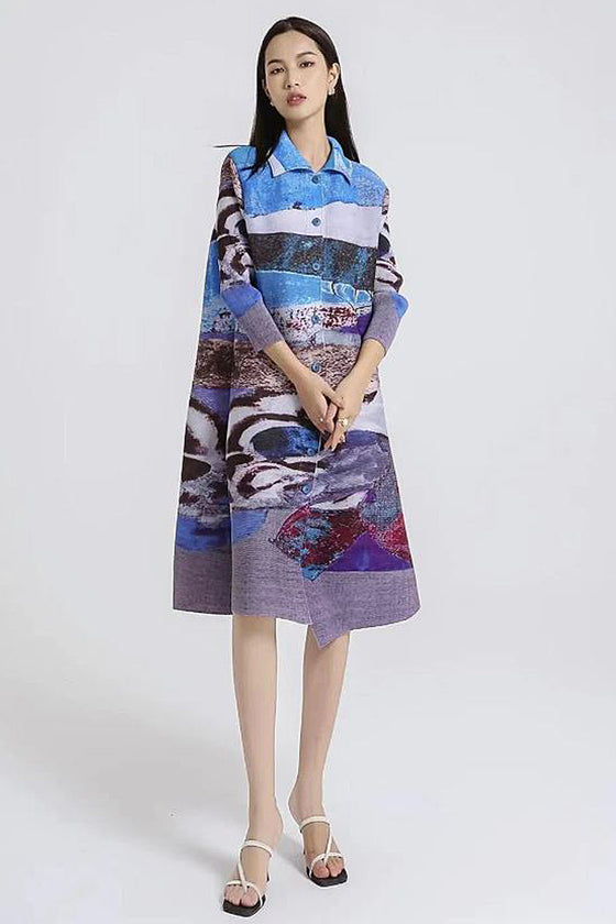 Vanite Couture Dress/Jacket 82312 in Blue Multi