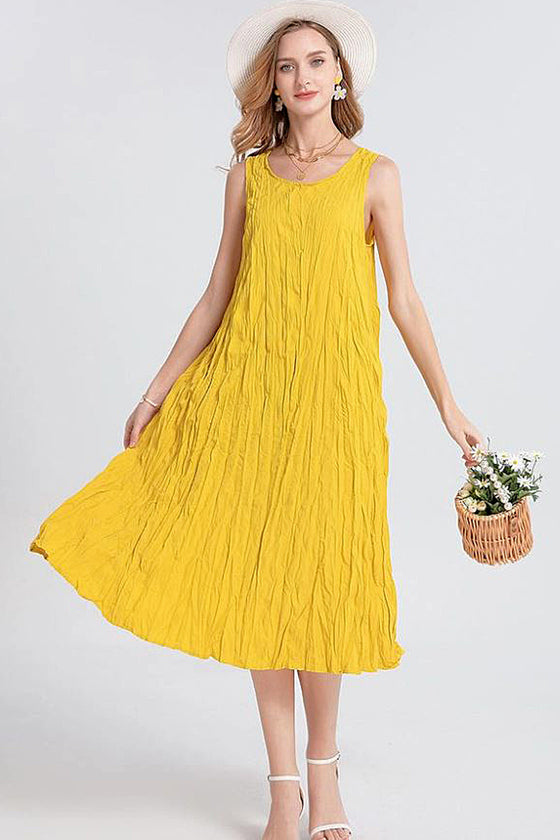 Vanite Couture Dress with Pockets 88075 in Yellow